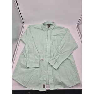 Ariat Men's L Button Down Light  Green Shirt Long Sleeves Dress Shirt